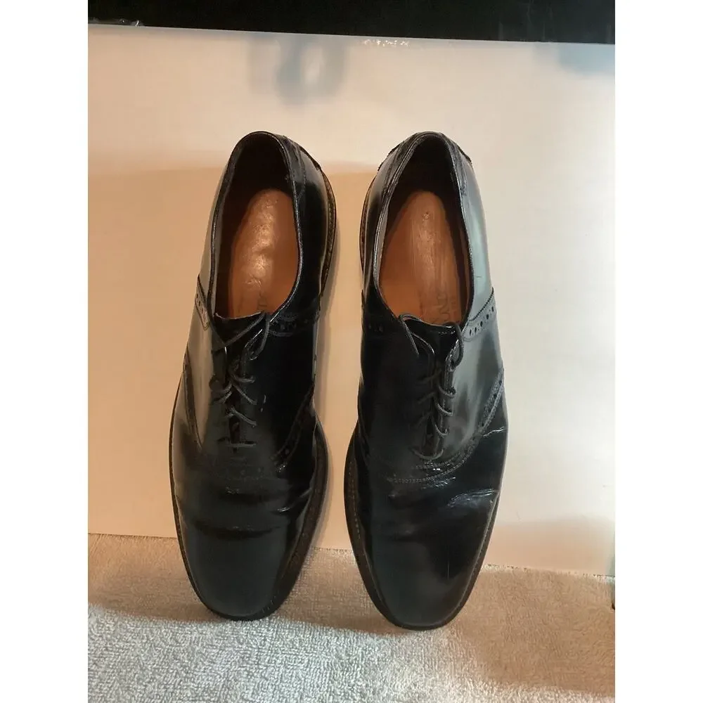 Allen Edmond’s Men’s Dress Shoes 9.5 B Black Lace Up Size 31716 Style